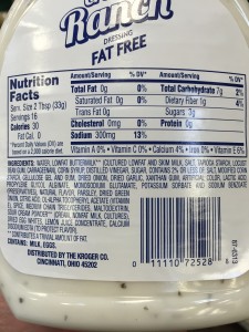 fat free dressing