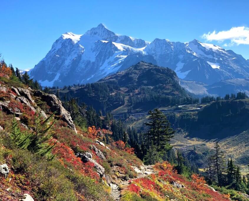 Mount Shuksan Mount Shuksan Fall Colors Hike - Chain Lakes Loop
