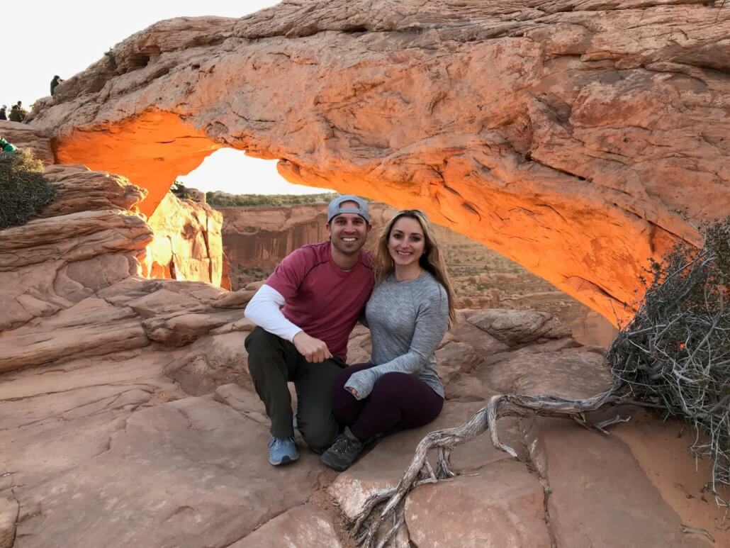 Sunrise at Mesa Arch Sunrise at Mesa Arch in Canyonlands National Park